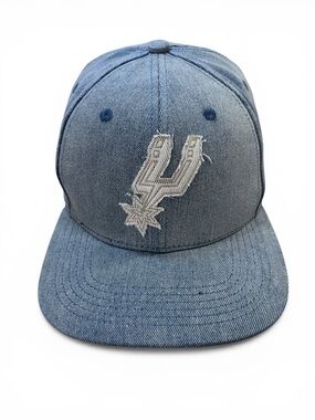 San Antonio Spurs Blue Denim Snapback Hat Pro Standard NBA Distressed Cap OS NEW
